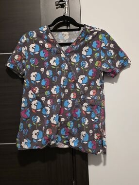 Dickies XS gray Floral Scrub